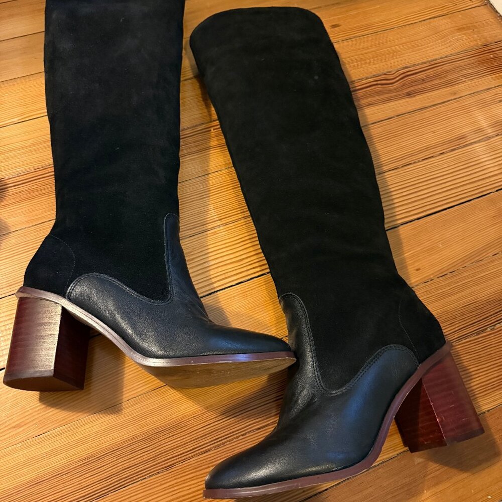 Splendid Meadow Boots Women’s Size 6 Black Suede Tall Boots